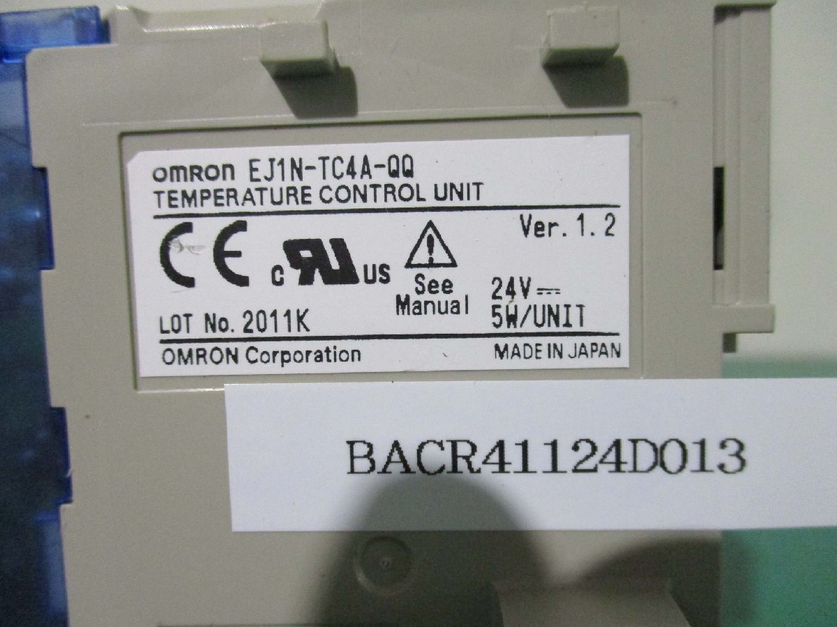 中古 OMRON EJ1N-TC4A-QQ 温度調節計 基本ユニット(BACR41124D013)_画像2