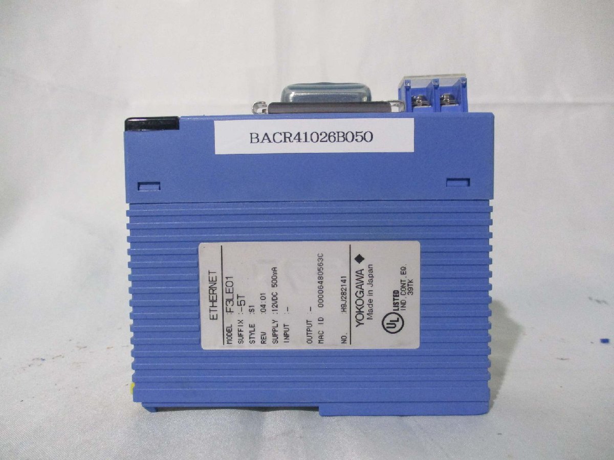 中古 YOKOGAWA F3LE01-5T ETHERNET モジュール(BACR41026B050)_画像1