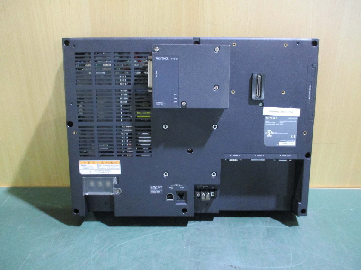 中古 KEYENCE VT3-X15 100-240V/VT2-E1 通電OK(DARR50406D010)_画像8