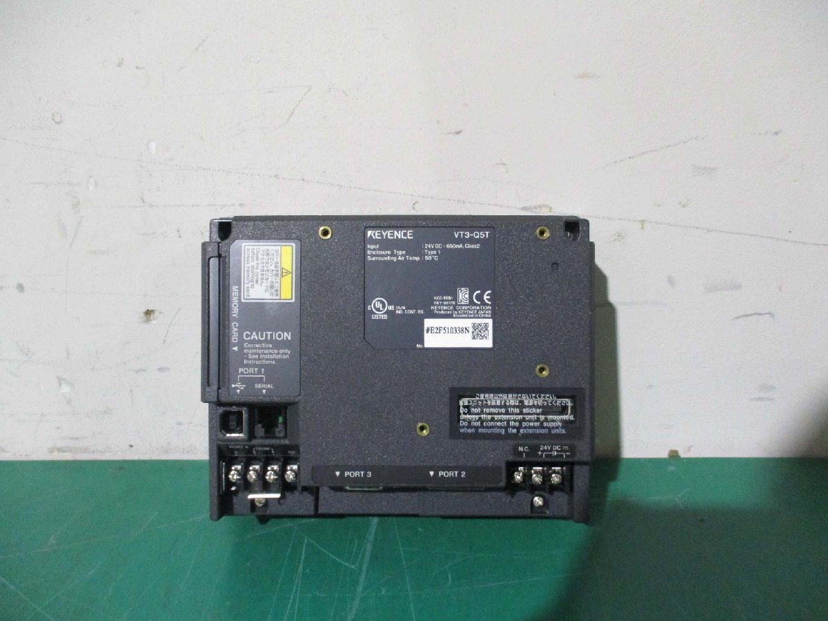 中古 KEYENCE VT3-Q5T タッチパネルディスプレイ 通電OK(DBAR50223D050)_画像3