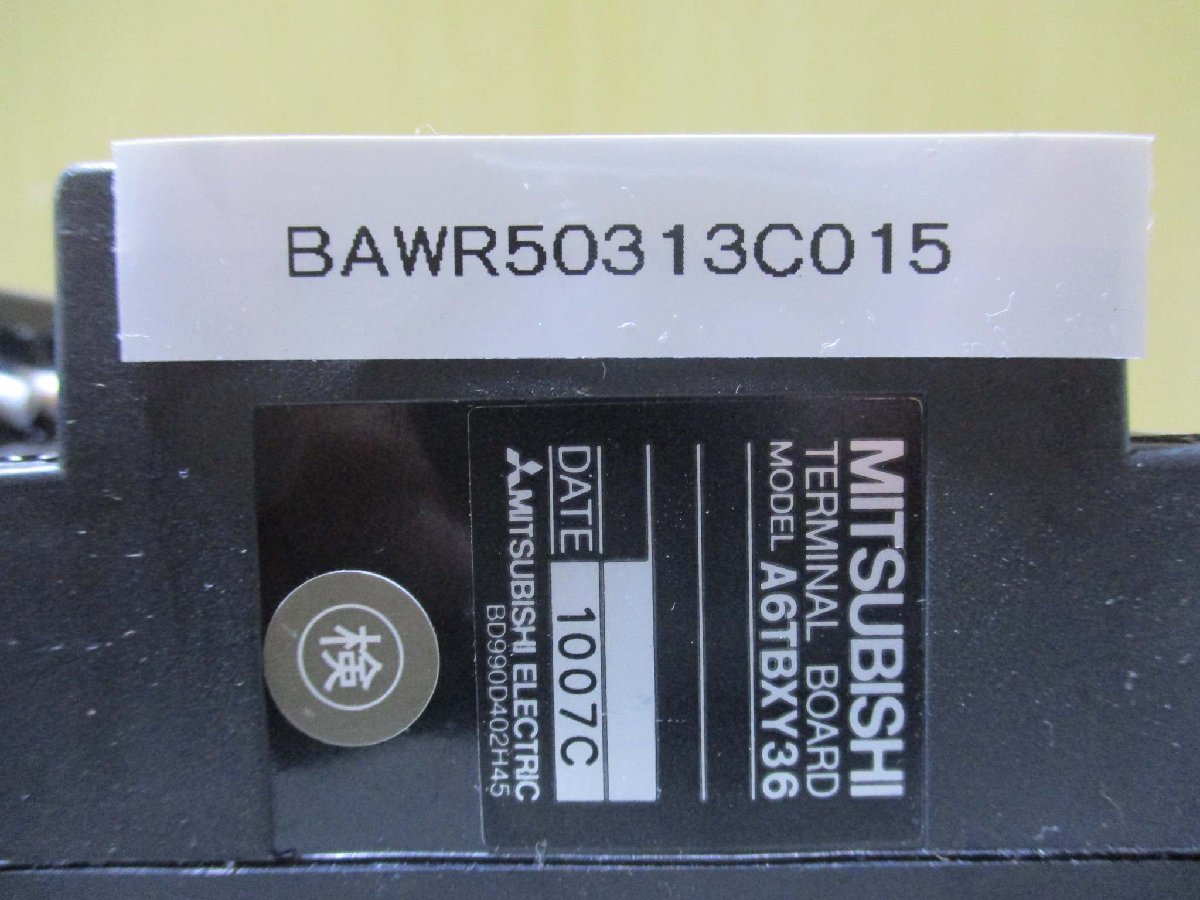中古 MITSUBISHI TERMINAL BOARD A6TBXY36 コネクタ端子台変換ユニット 2個(BAWR50313C015)_画像2