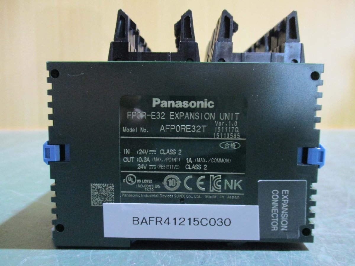中古 Panasonic 増設ユニット FP0R-C32CT FPOR-E32T*2(BAFR41215C030)