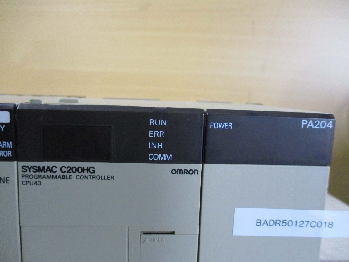 中古 OMRON C200HW-BC081-V1/ C200HG/ PA204/ OD411/ ID211/ MD215*5/ NC112(BADR50127C018)_画像5