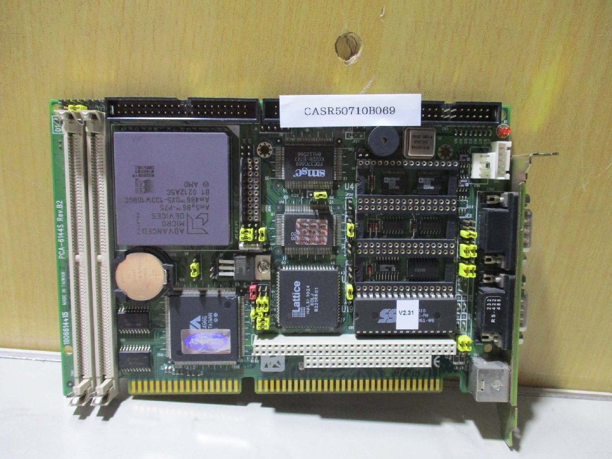  used Advantech PCA-6144S Rev B2 ISA Half-Size CPU Card SBC Single Board Computer(CASR50710B069)