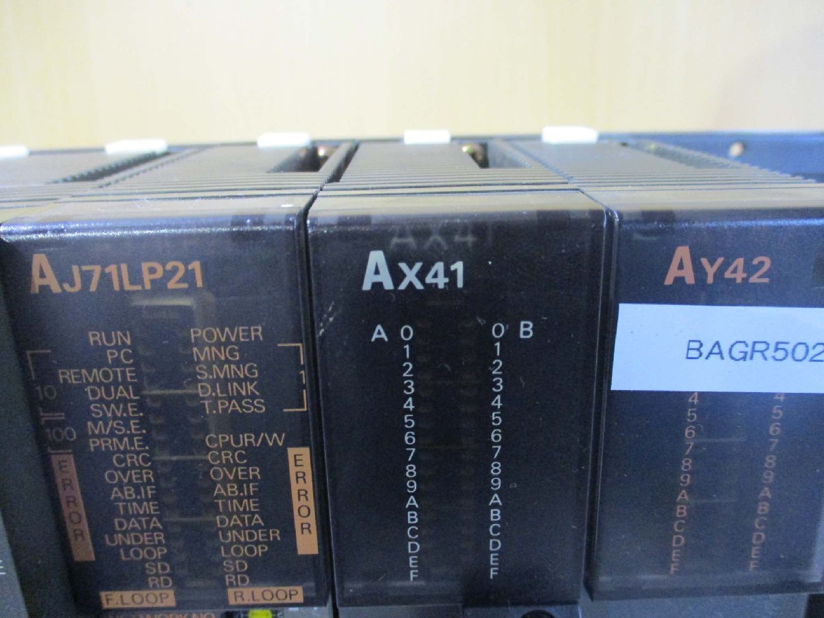 中古 MITSUBISHI A61P/ A3UCPU/ AJ71LP21/ AX41/ AY42(BAGR50214B026)_画像3