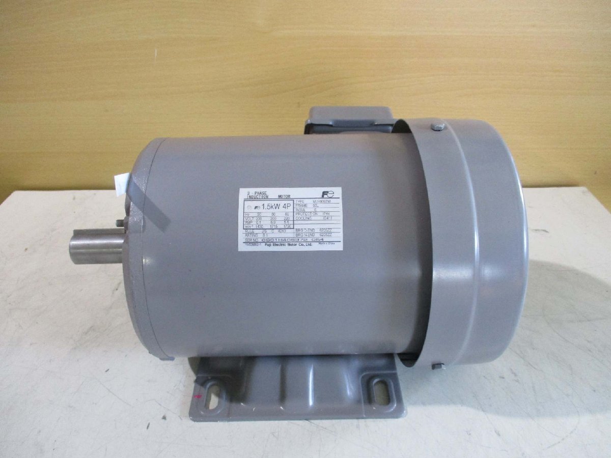 中古FUJI ELECTRIC 三相モーター 200V 1.5kW 4P MLH8097M(FAVR50202E007)_画像4