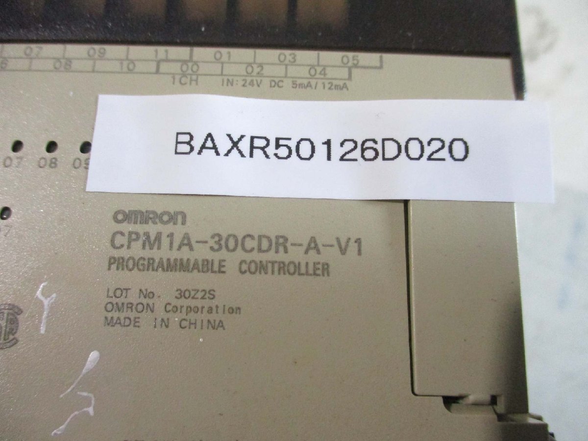 中古OMRON CPM1A-30CDR-A-V1 プログラマブルコントローラ(BAXR50126D020)_画像5