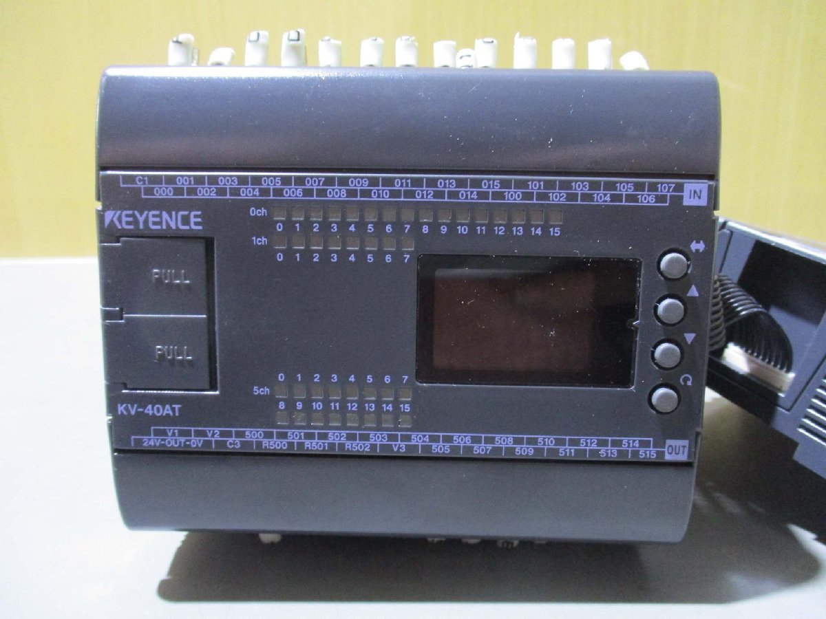 中古 KEYENCE KV-40AT/KV-E8T/KV-E16X 表示機能内蔵PLC セット(BAXR50302D077)_画像5