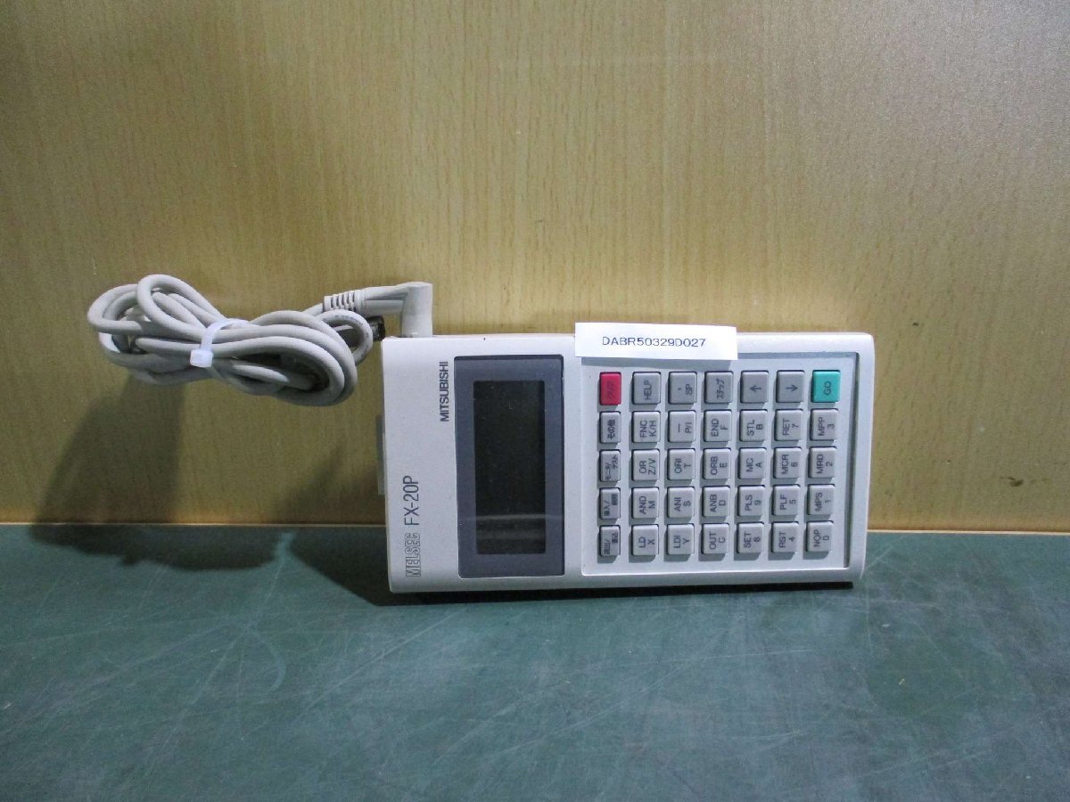 中古 MITSUBISHI FX-20P プログラミングパネル(DABR50329D027)_画像1