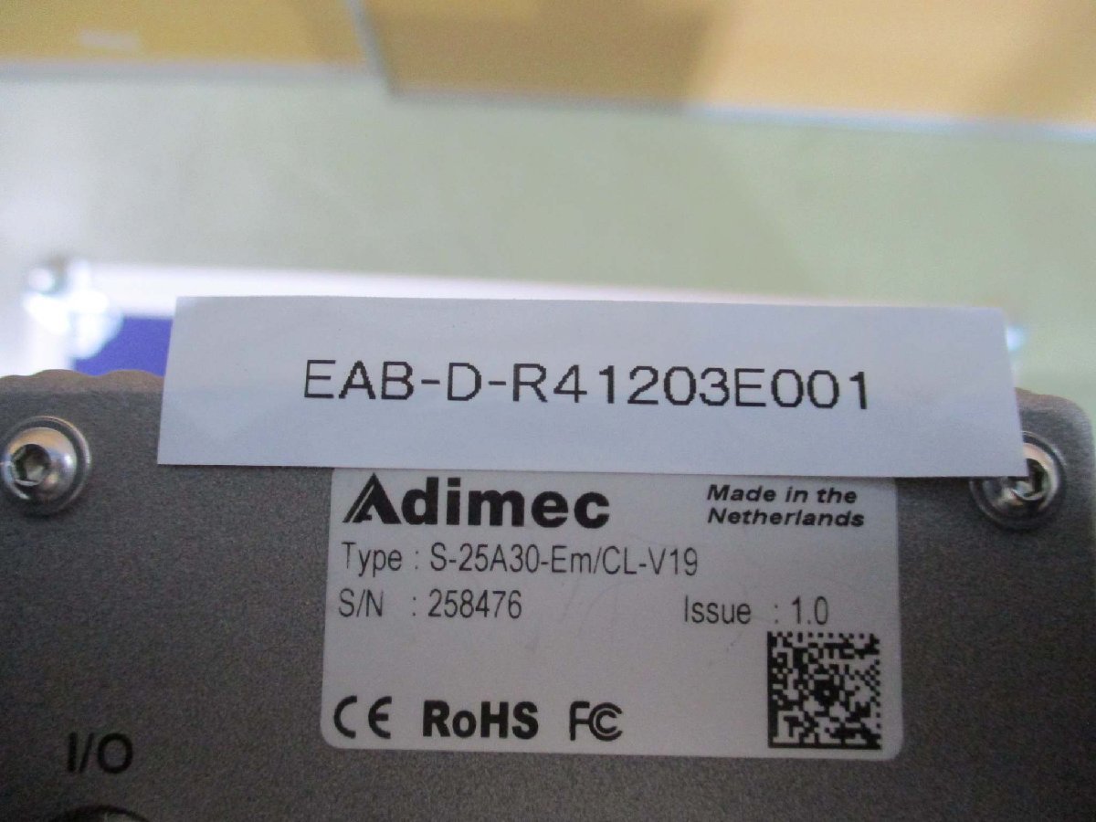 中古 ARGO MODULE 120°FFOV -600MM OBJECT DISTANCE+ADIMEC S-25A30-EM/CL-V19 モノクロCCD カメラ＜送料別＞(EAB-D-R41203E001)_画像8