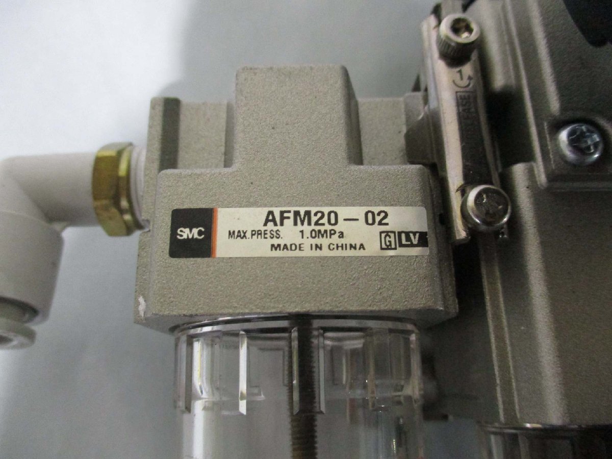 中古 SMC AFM20-02/AWD20-02G/VHS20-02 フィルターレギュレーターセット(EAAR40907B019)_画像3