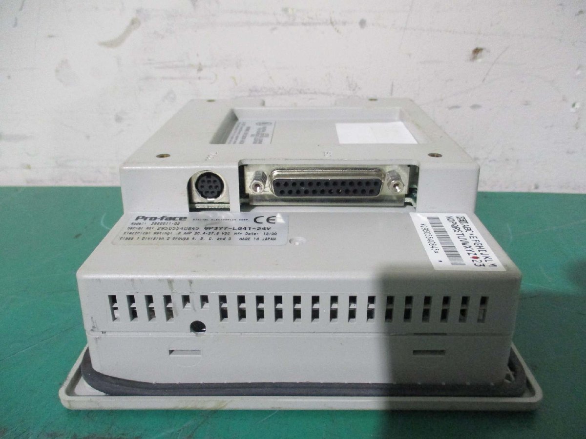 中古 PRO FACE 2880011-02 GP377-LG41-24V プログラマブル表示器(DAWR50222D047)_画像5