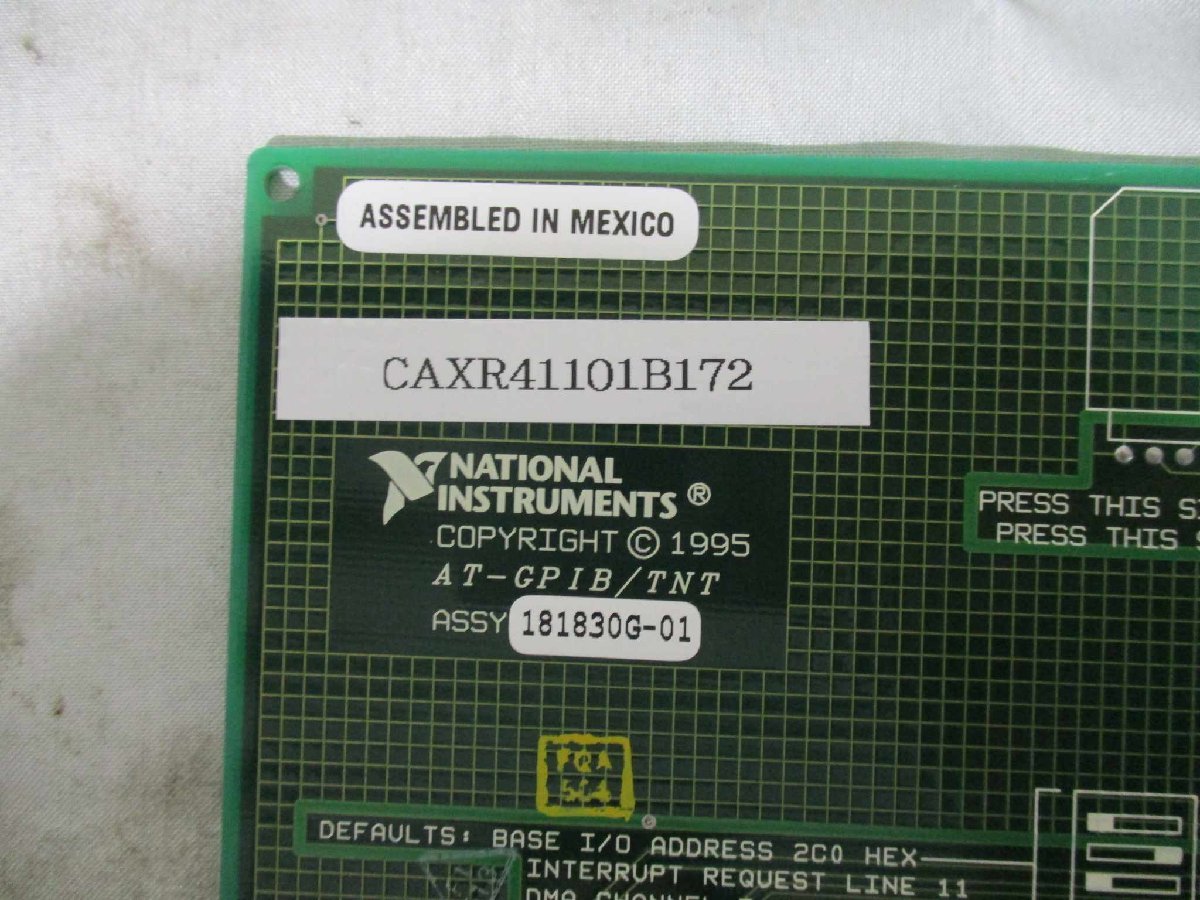 中古 NATIONAL INSTRUMENTS AT-GPIB/TNT ASSY181830G-01(CAXR41101B172)_画像1