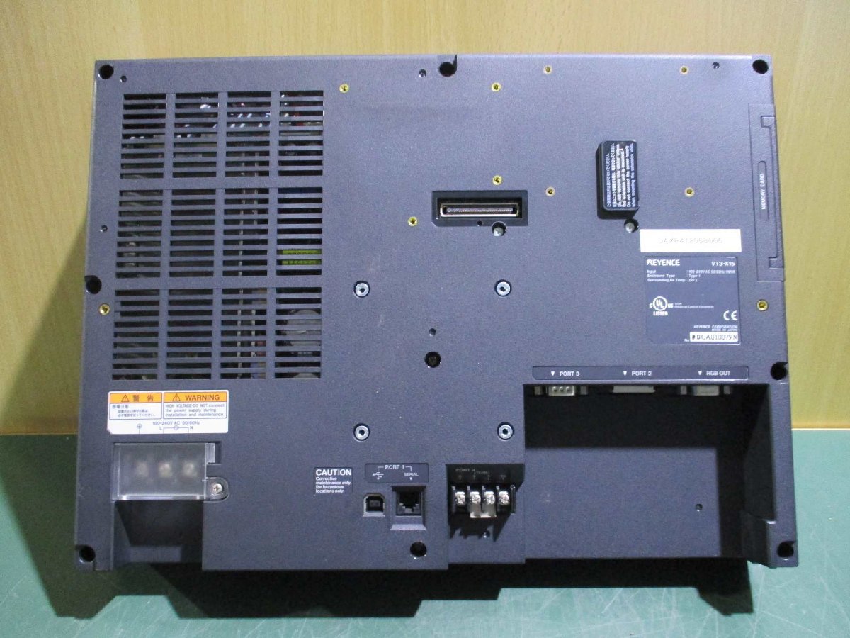 中古 KEYENCE VT3-X15 100-240V+UNIT VT3-E3 通電OK(DAXR41205B005)_画像9