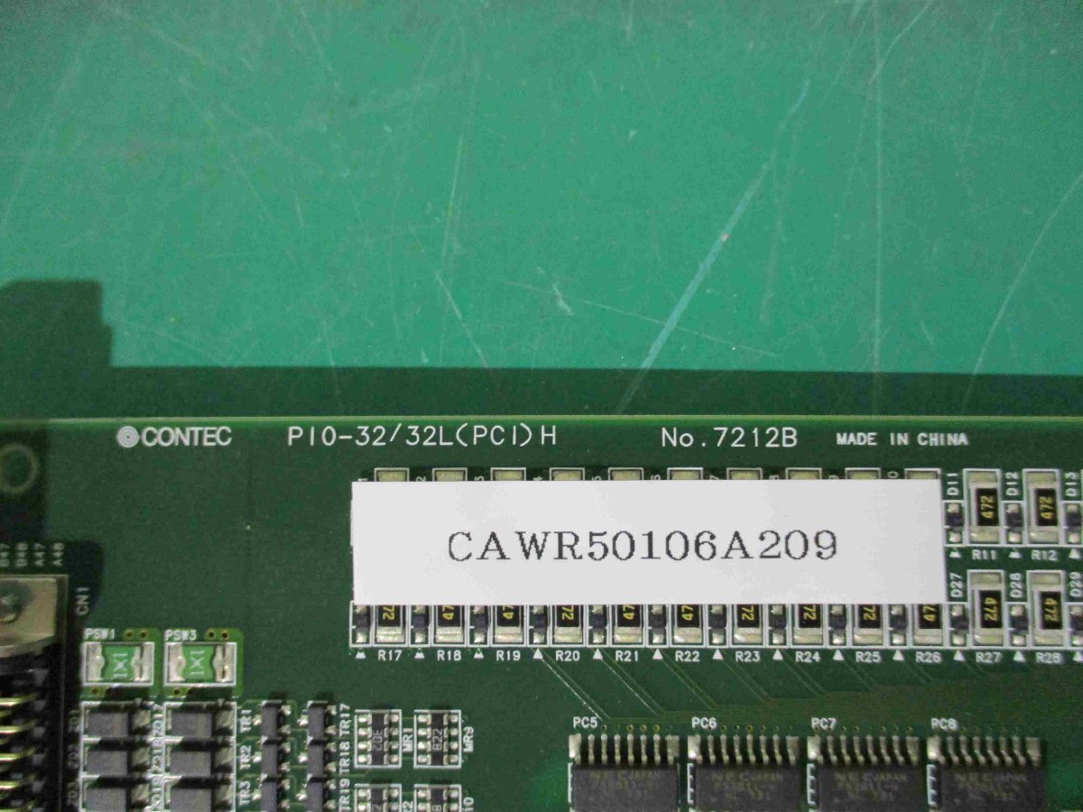 中古 CONTEC PIO-32/32L(PCI)H 絶縁型電源内蔵デジタル入出力ボード(CAWR50106A209)_画像2