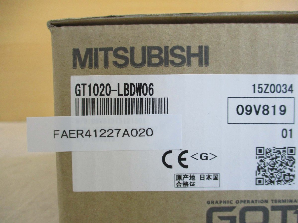 新古 MITSUBISHI GRAPHIC OPERATION TERMINAL GT1020-LBDW06 タッチパネル表示器(FAER41227A020)