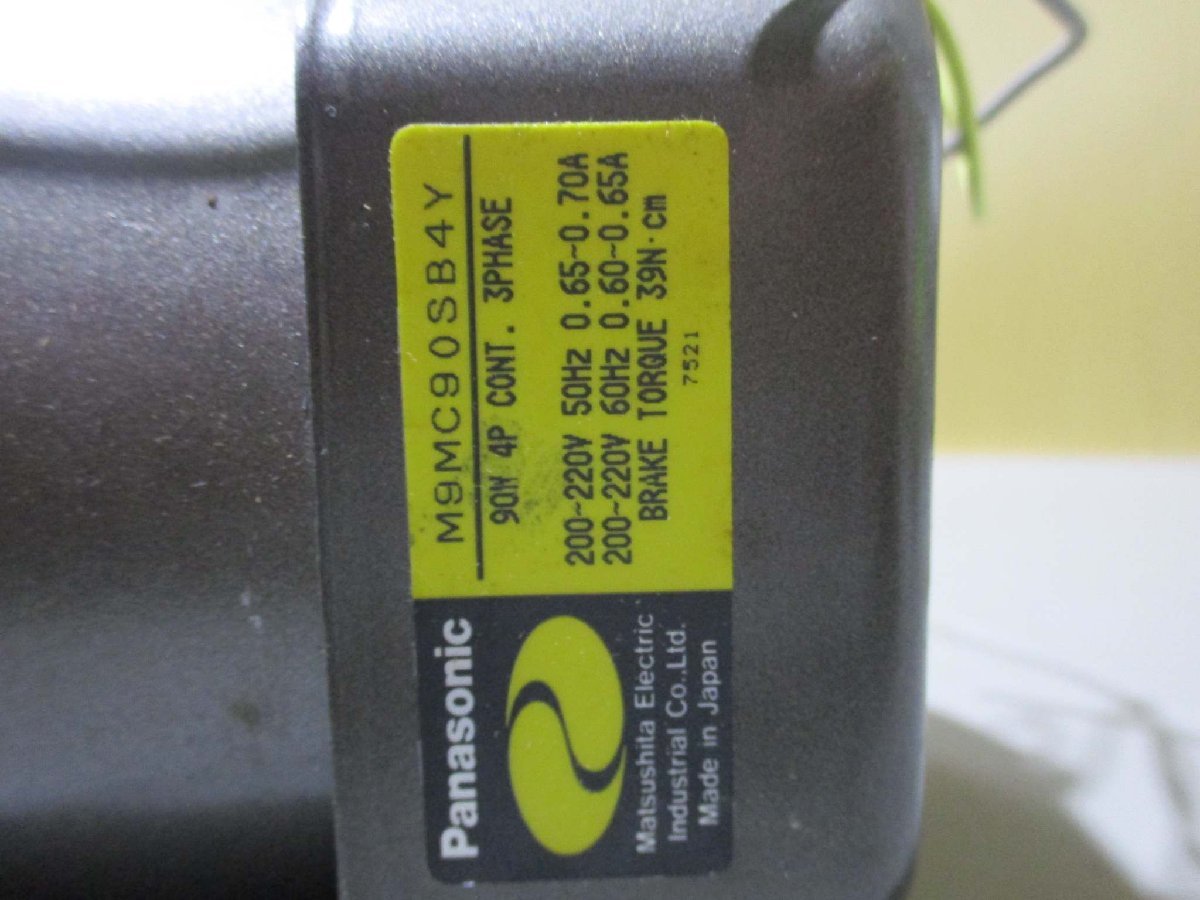 新古 PANASONIC SERVO MOTOR M9MC90SB4Y サーボモーター(FAFR50131B067)_画像5