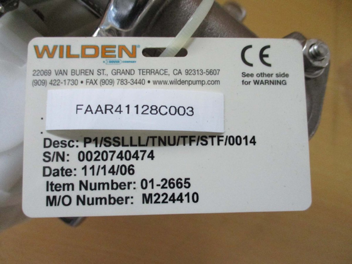 中古Wilden Pump - P1/SSPPP/TNU/TF/STF/0014(FAAR41128C003)_画像8