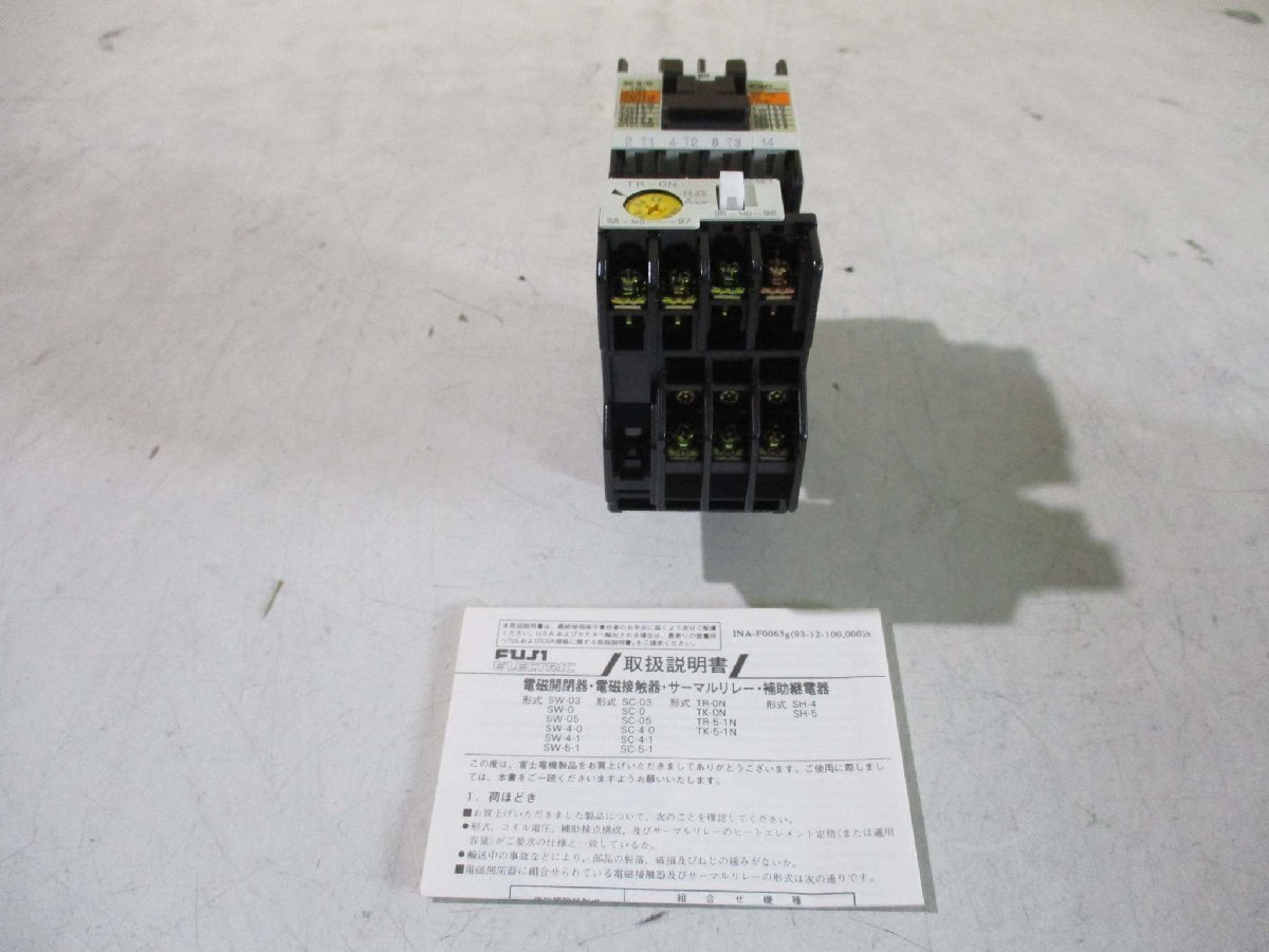 新古 Fuji Electric TR-0N /SC-0/G 直流操作形電磁接触器 0.75KW 2.8-4.2A(FALR50124B002)_画像2