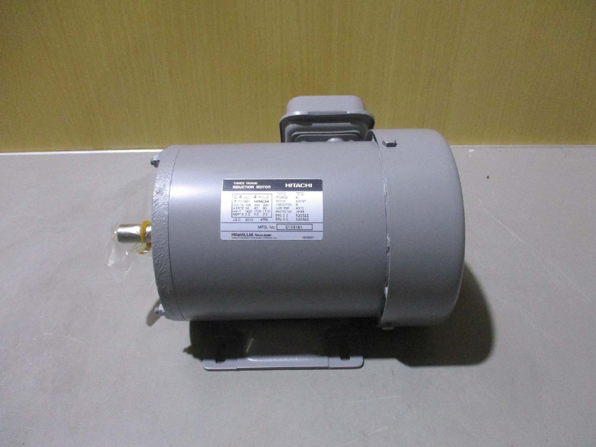 新古 HITACHI 3-PHASE INDUCTION MOTOR TFO-K 三相 新古 HITACHI 3-PHASE INDUCTION MOTOR TFO-K 三相