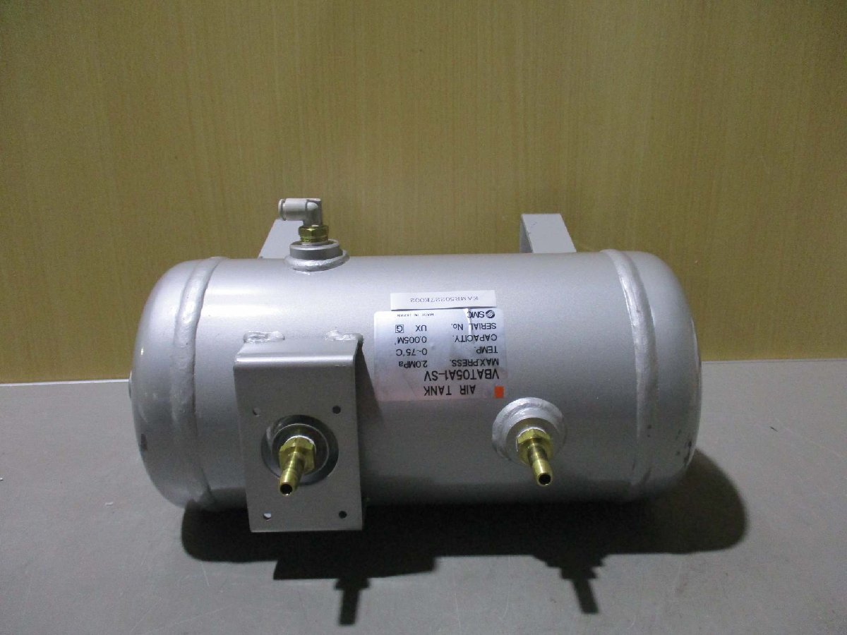 中古 SMC AIR TANK VBAT05A1-SV エアタンク(EAMR50227E002)_画像6