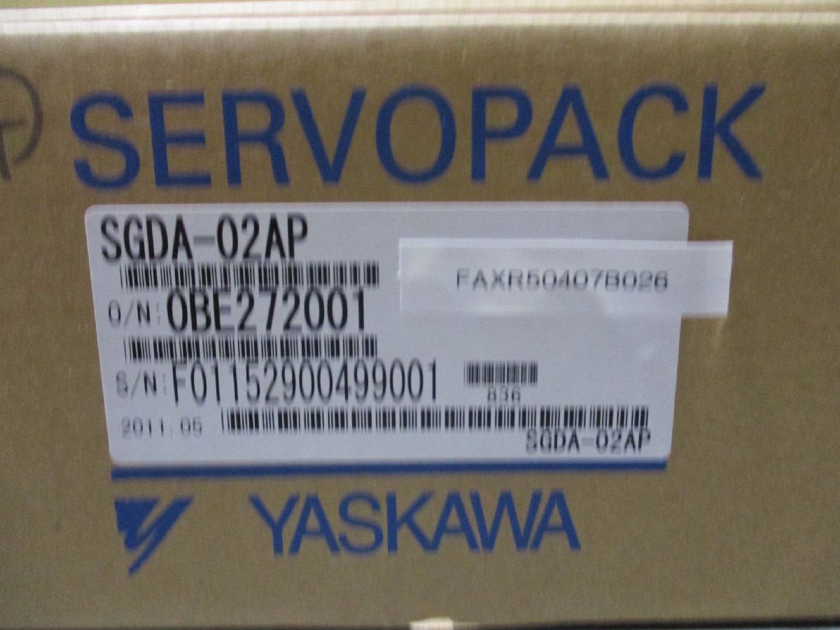 新古 YASKAWA サーボパック SGDA-02AP AC SERVOPACK 200W(FAXR50407B026)_画像2