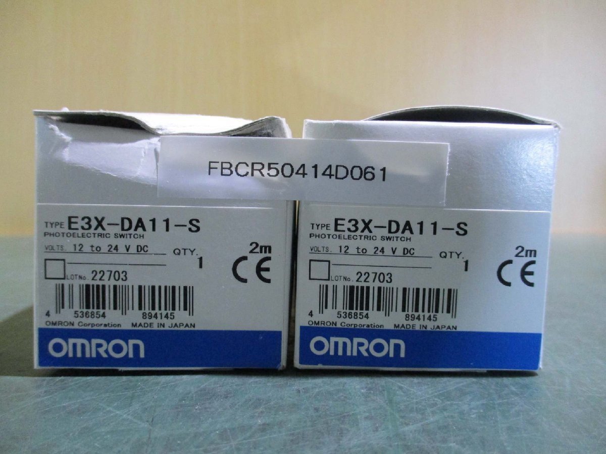 新古 OMRON PHOTOELECTRIC SWITCH E3X-DA11-S 光電センサースイッチ [2個](FBCR50414D061)_画像1