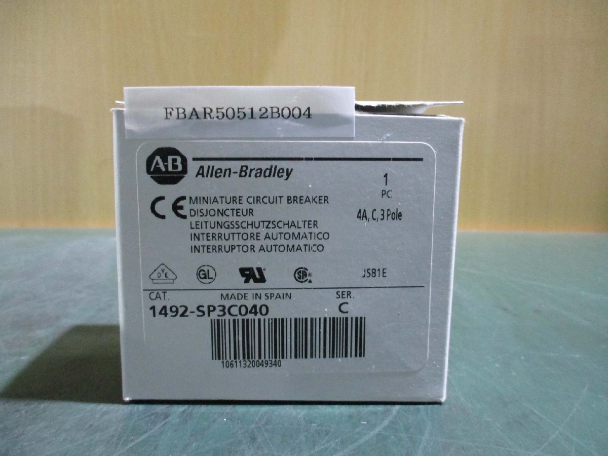 新古 Allen-Bradley 1492-SP3C040 サーキットブレーカー 2個セット(FBAR50512B004)_画像2