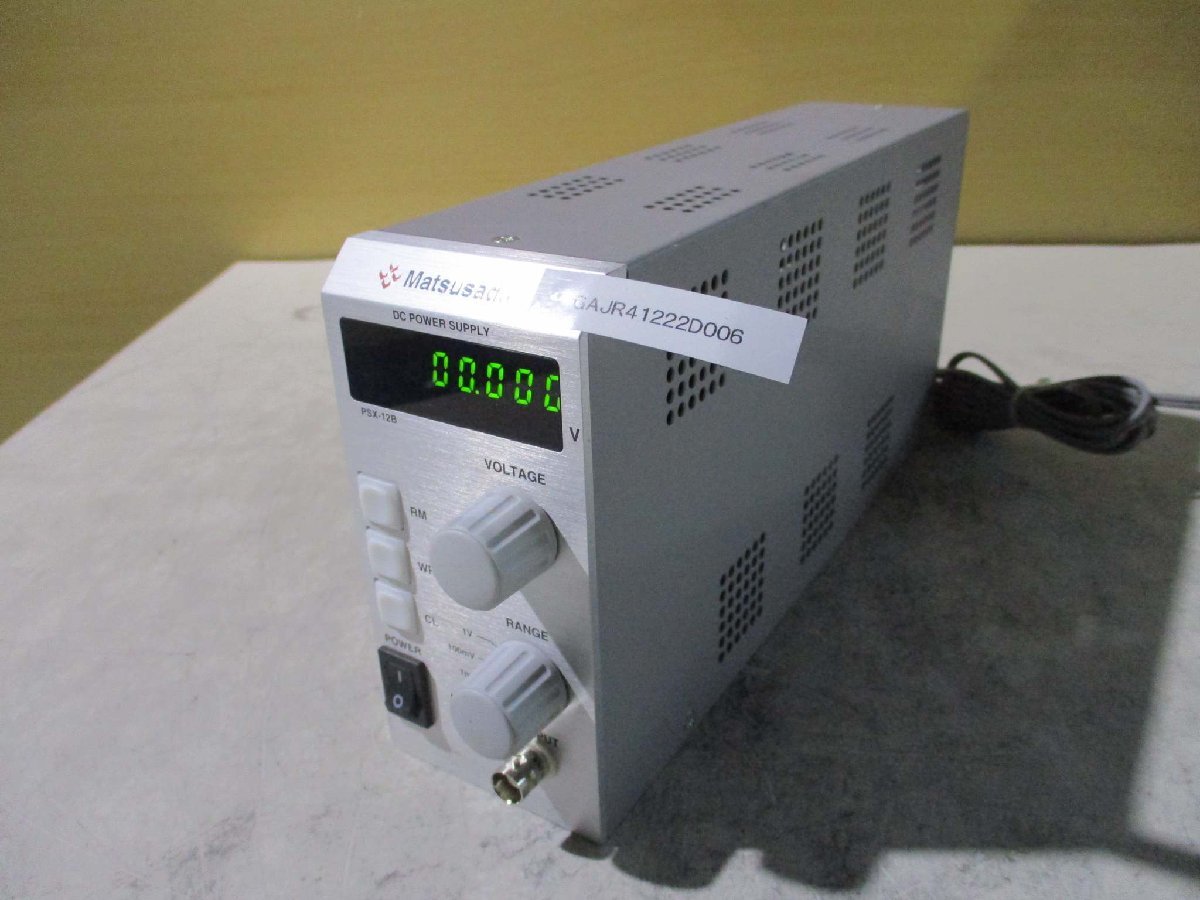 中古MATSUSADA 直流安定化電源 PSX-12B-LGob AV100V 通電OK(GAJR41222D006)_画像1