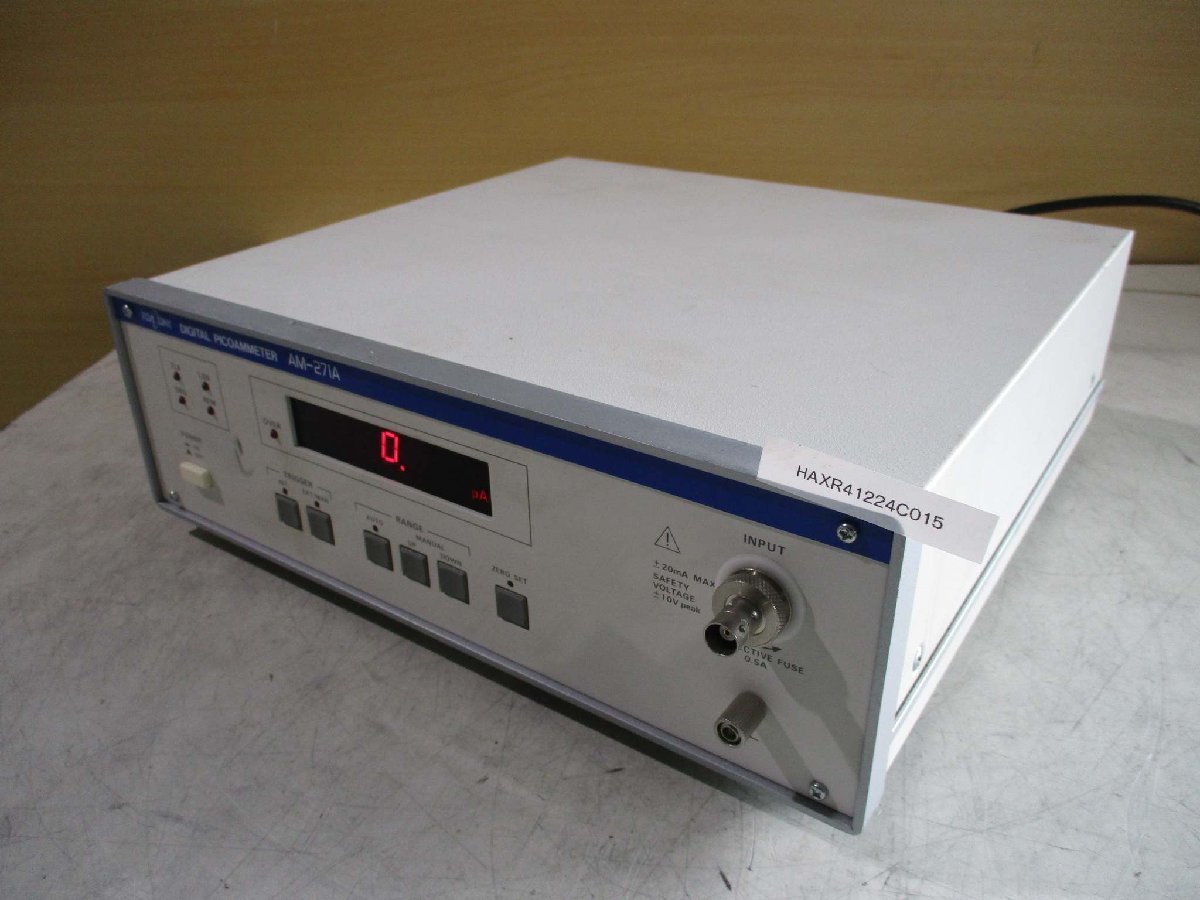中古 TOADK DIGITAL PICOAMMETER AM-271A デジタルピコアンメーター AC 100V 通電OK＜送料別＞(HAXR41224C015)