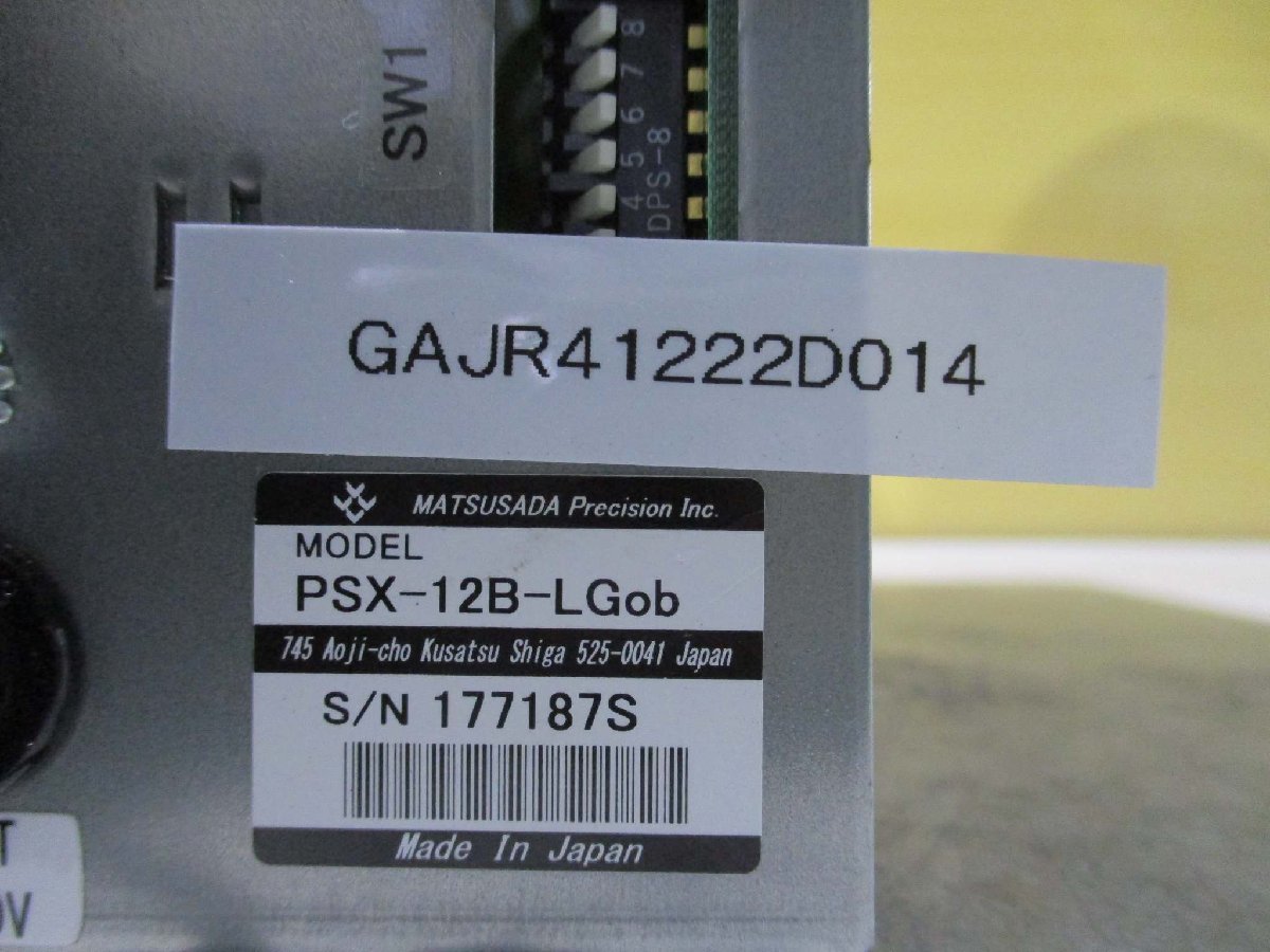 中古MATSUSADA 直流安定化電源 PSX-12B-LGob AV100V 通電OK(GAJR41222D014)_画像5