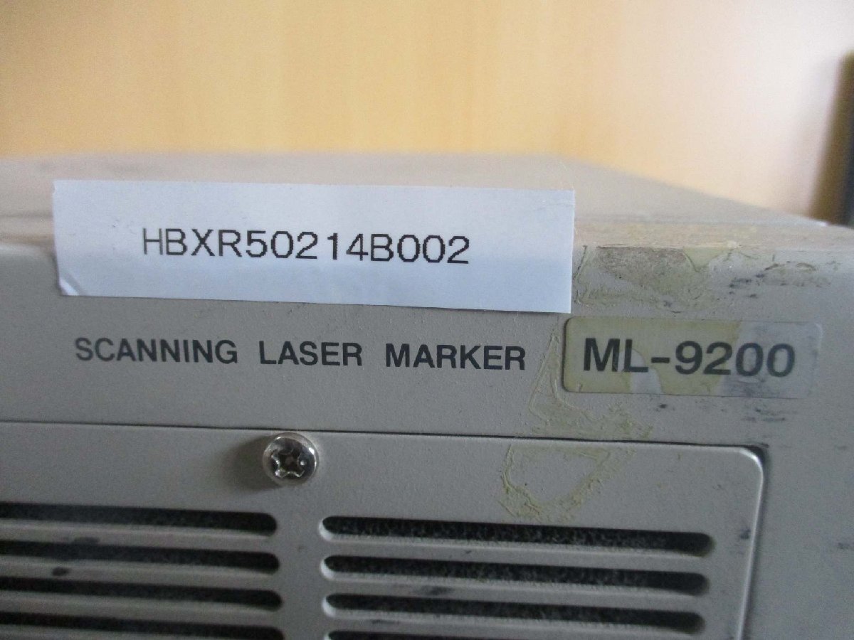 魅力的な LASER ML-9210/SCANNING KEYENCE 中古 MARKER セット(HBXR50214B002) レーザーマーカー ML-9200 その他
