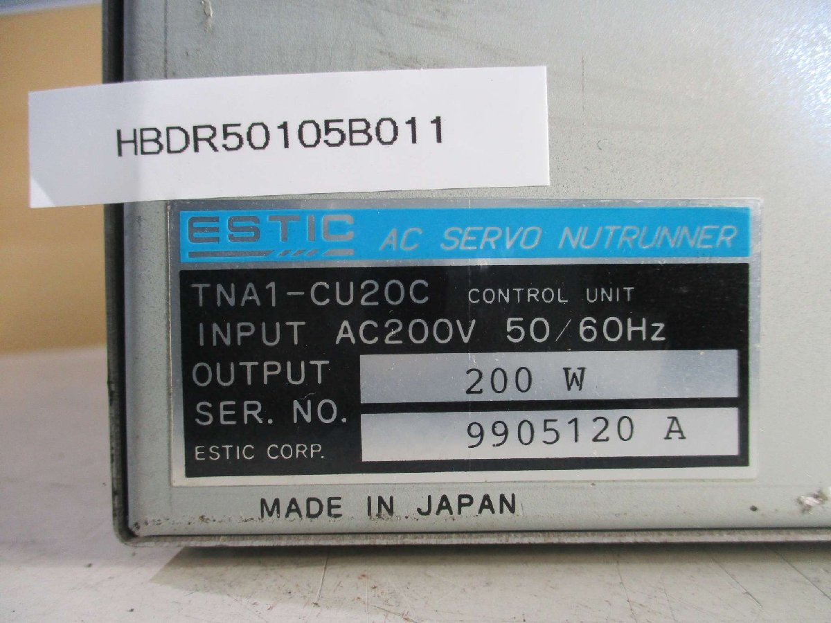  ESTIC AC SERVO NUTRUNNER TNA1-CU20C 200W(HBDR50105B011)