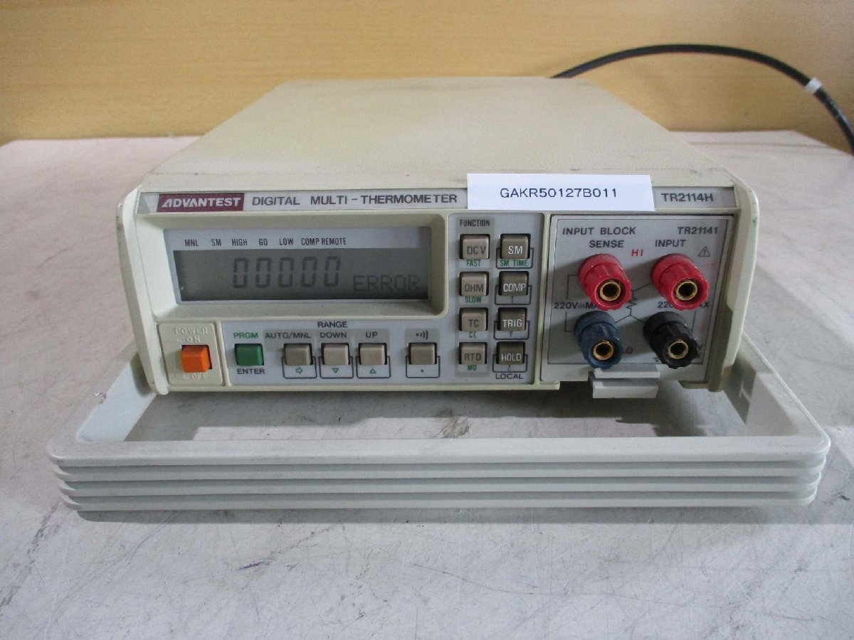 中古 ADVANTEST DIGITAL MULTI THERMOMETER TR2114H デジタルマルチ温度計(GAKR50127B011)_画像2