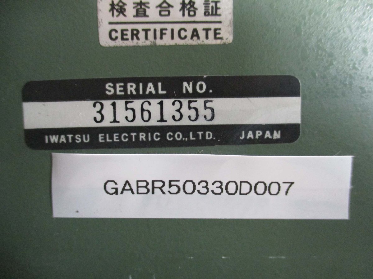 中古 Iwatsu SS-3510 50MHz SYNCHROSCOPE 通電OK(GABR50330D007)_画像6