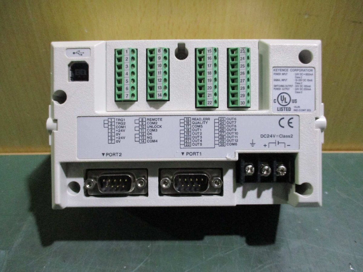 中古 KEYENCE DV-90N バーコードデータ照合装置 AutoID 通電OK(JADR50407C092)_画像3