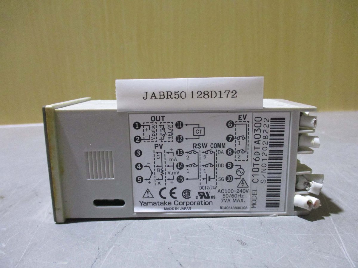 中古 YAMATAKE SDC10 Temperature controller C10T6DTA0300 温度調節器 AC100-240V 7VA(JABR50128D172)_画像2