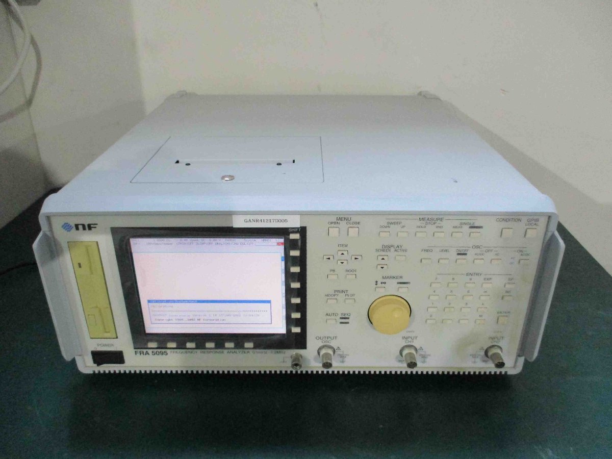 中古 NF FRA5095 2.2MHz 周波数応答アナライザー 230V 50Hz/60Hz 80VA MAX 通電OK(GANR41217D005)