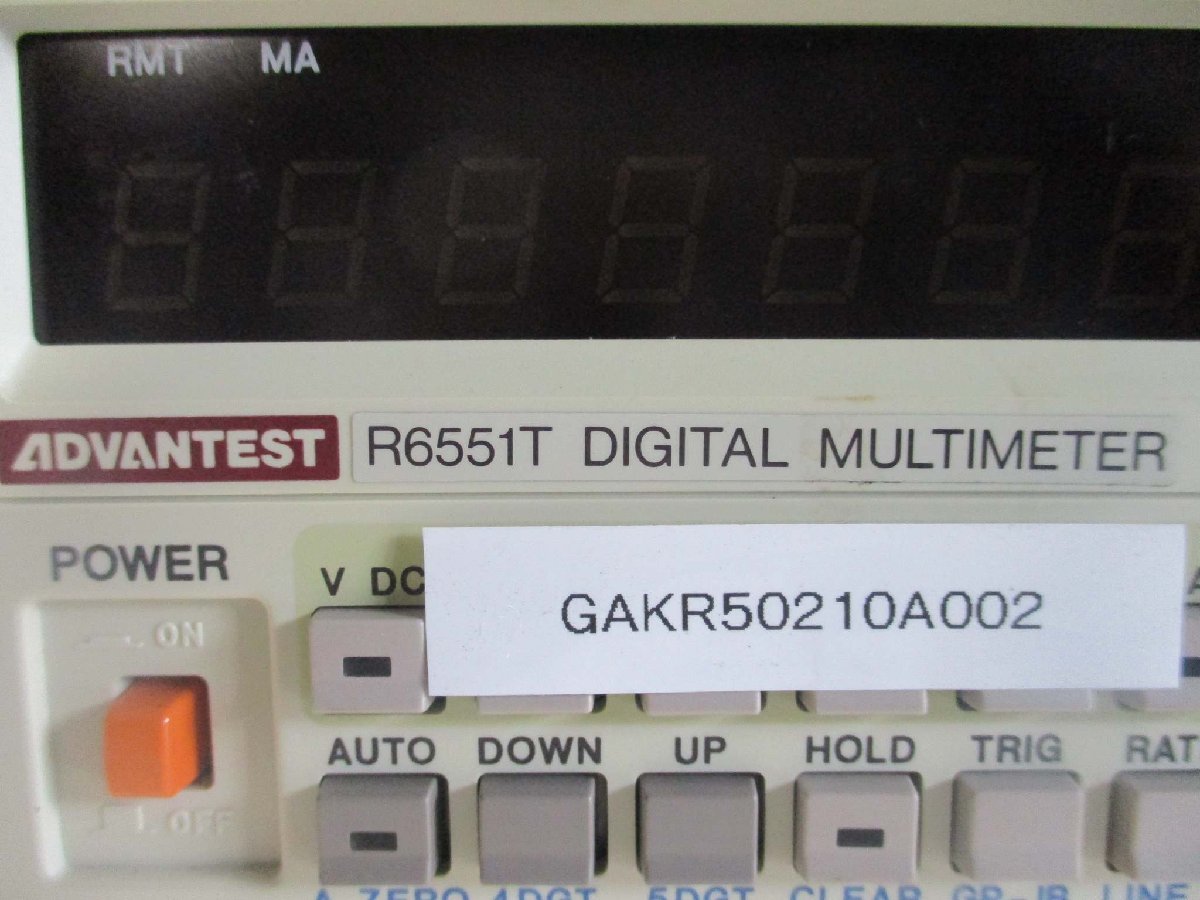 中古 Advantest R6551T Digital Multimeter 通電OK(GAKR50210A002)_画像5