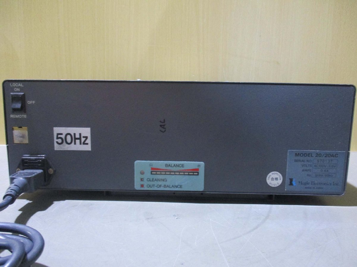 中古 BALANCE Hugle Electronics Inc.model 20/20AC AC100V~115V-Y(HATR50419D012)_画像6