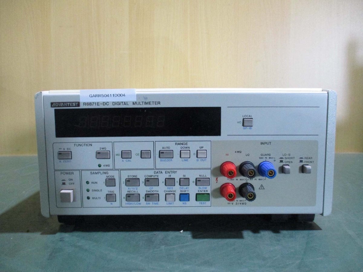 中古 ADVANTEST ADC (アドバンテスト) R6871E-DC DIGITAL MULTIMETER 通電OK(GARR50411D004)