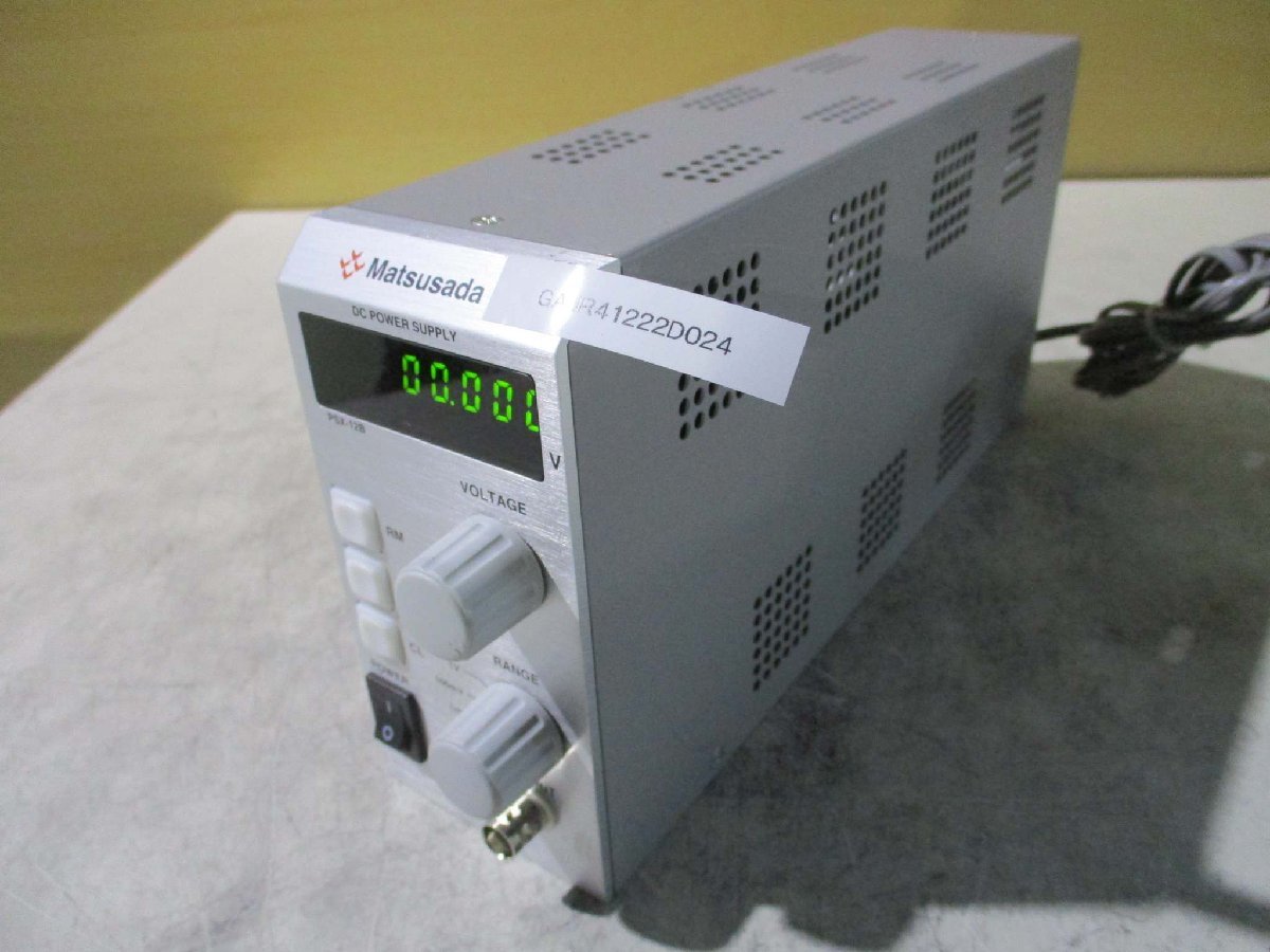 中古MATSUSADA 直流安定化電源 PSX-12B-LGob AV100V 通電OK(GAJR41222D024)