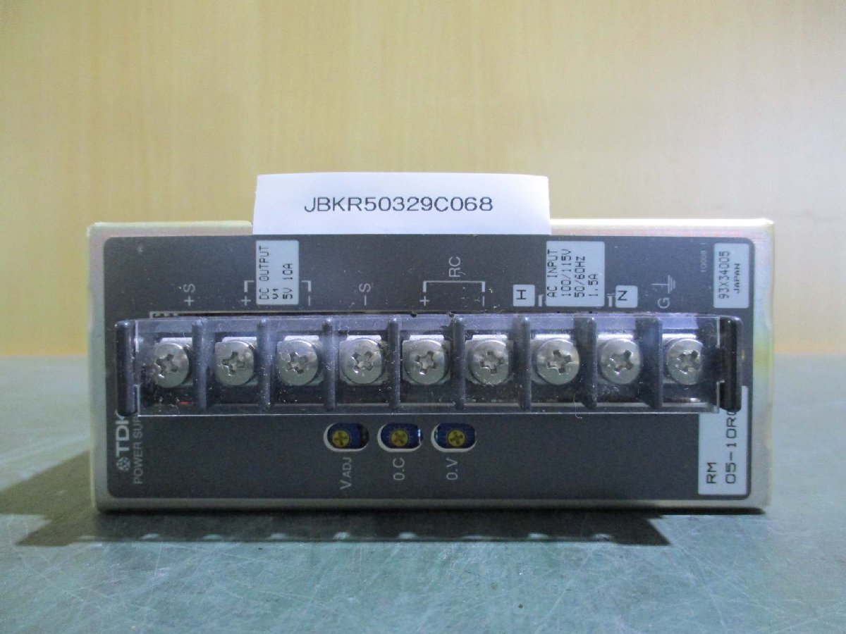 中古 TDK POWER SUPPLY RM 05-10RGB 100-110V 50/60HZ(JBKR50329C068)_画像1