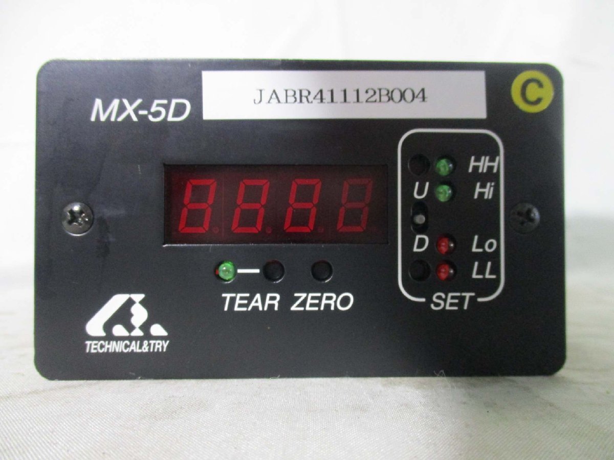 中古 TECHNICAL&TRY MX-5D-S207-A ロードセルアンプ(JABR41112B004)