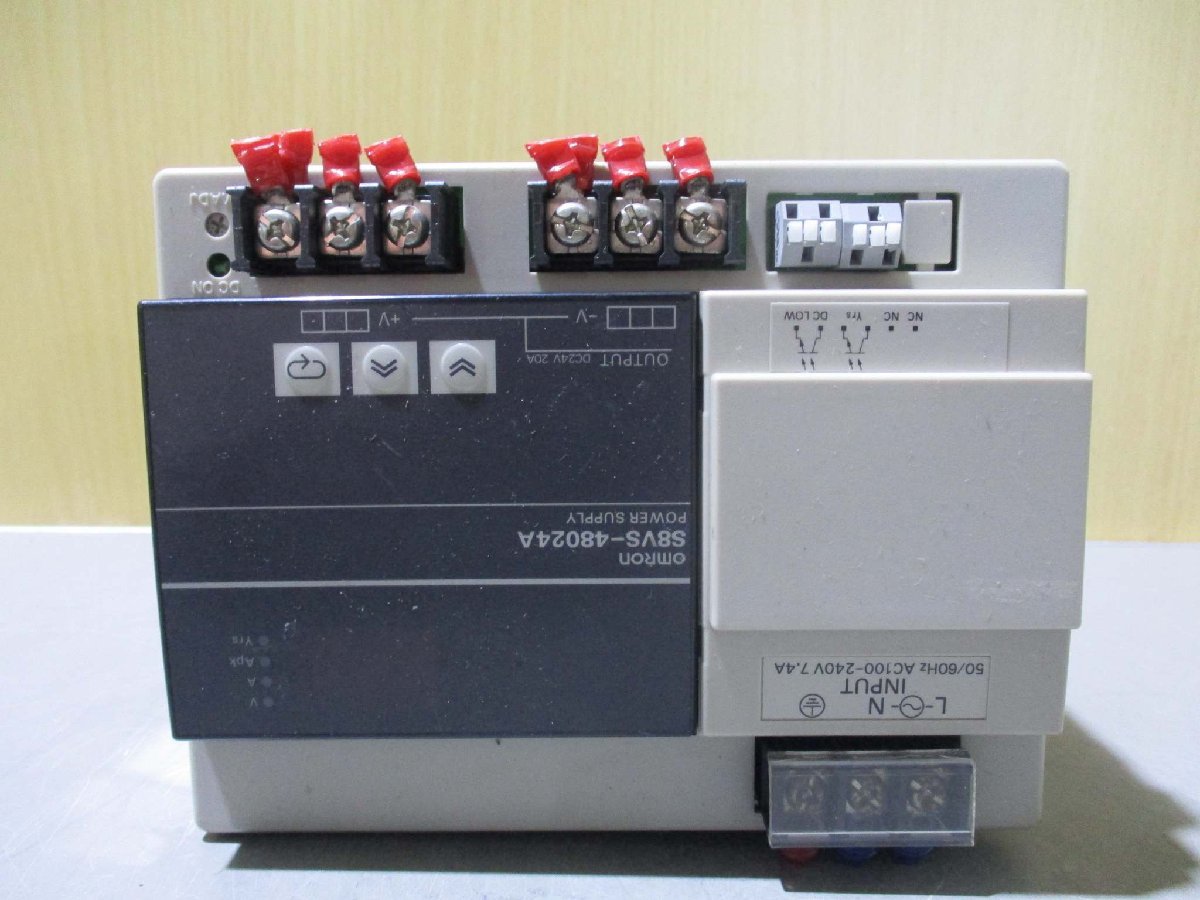 中古 OMRON オムロン S8VS-48024A ユニット電源 AC100-240V 480W(JBSR50214D028)_画像7