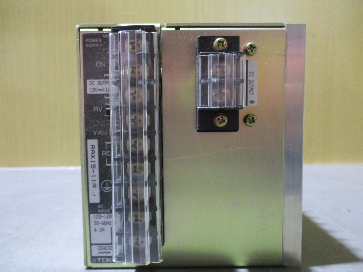 中古 TDK RAX 15-11R AC POWER SUPPLY 100-120V 50-60HZ 4.2A(JBKR50328C035)_画像5