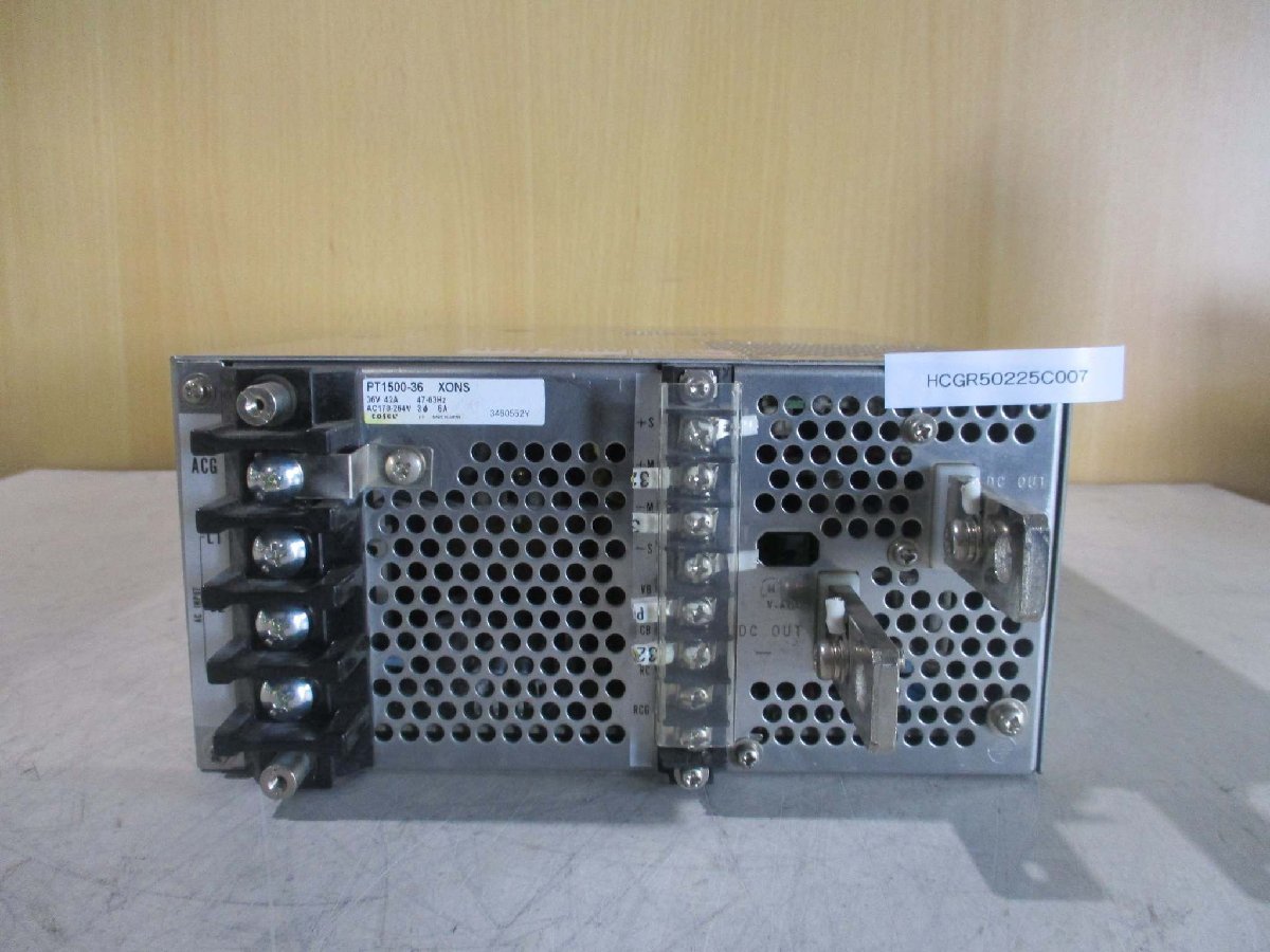 中古 Coselコーセル ユニット POWER SUPPLY PT1500-36 XONS 36V 42A 47-63HZ(HCGR50225C007)_画像2