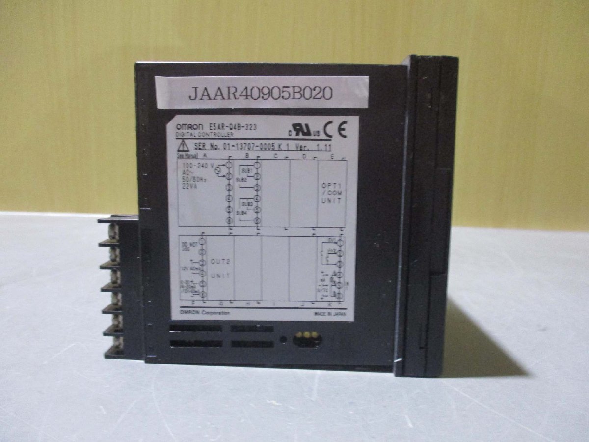 中古OMRON DIGITAL CONTROLLER E5AR-Q4B-323(JAAR40905B020)