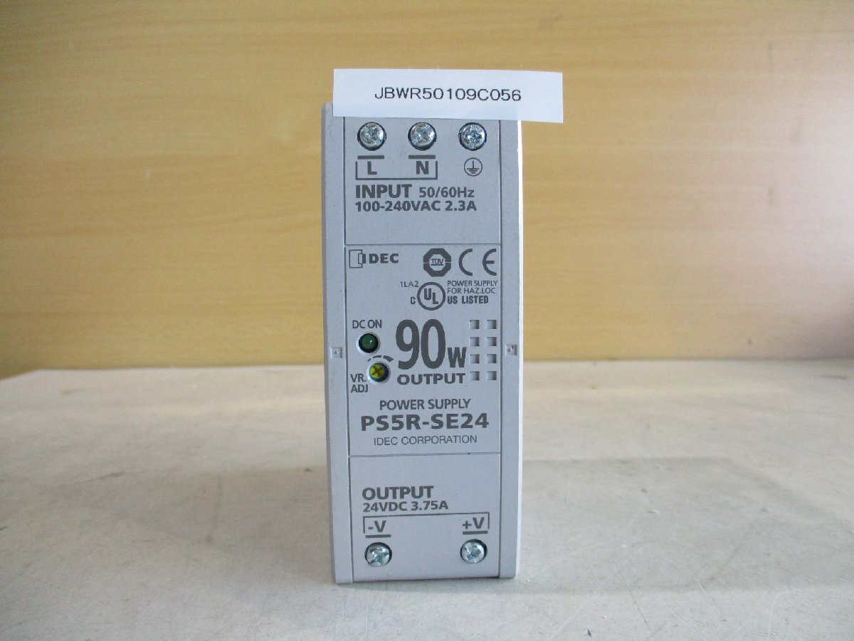 中古Idec PS5R-SE24 Slim Line DIN Rail Power Supply 24VDC 3.75A 90W(JBWR50109C056)_画像6