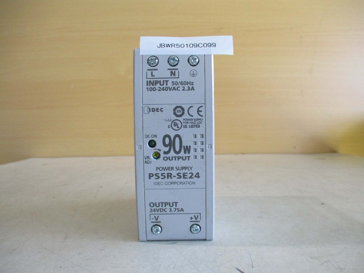 中古Idec PS5R-SE24 Slim Line DIN Rail Power Supply 24VDC 3.75A 90W(JBWR50109C099)_画像6